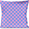 Buckle-Down Throw Pillow - Checker Baby Pink/Baby Blue