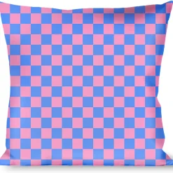 Buckle-Down Throw Pillow - Checker Baby Pink/Baby Blue