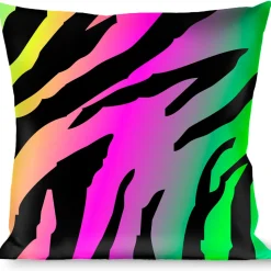 Buckle-Down Throw Pillow - Zebra Rainbow Ombre