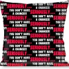 Buckle-Down Throw Pillow - SERIOUSLY?YOU DON'T HAVE A CHANCE Blk/Red/Wht