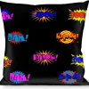Buckle-Down Throw Pillow - Sound Effects Black/Multi Color