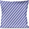 Buckle-Down Throw Pillow - Diagonal Stripes Pastel Blues