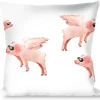 Buckle-Down Throw Pillow - Flying Pigs Black/White/Pink