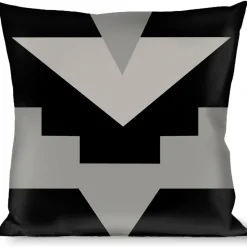Buckle-Down Throw Pillow - Navajo2 Black/Gray