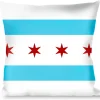 Buckle-Down Throw Pillow - Chicago Flag