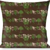 Buckle-Down Throw Pillow - Earthy Brown/Green