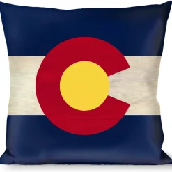 Buckle-Down Throw Pillow - Colorado Flags2 Repeat Vintage2