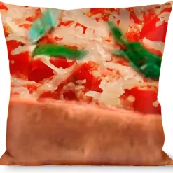 Buckle-Down Throw Pillow - Chicago Style Pizza Vivid