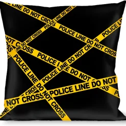 Buckle-Down Throw Pillow - Police Line Black/Yellow