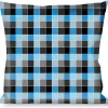 Buckle-Down Throw Pillow - Checker Mosaic Blue