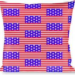 Buckle-Down Throw Pillow - Americana Stars & Stripes3 Red/White/Blue