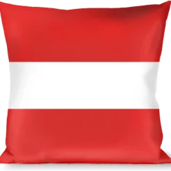 Buckle-Down Throw Pillow - Stripes Red/White/Red