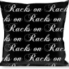 Buckle-Down Throw Pillow - RACKS ON RACKS Black/White