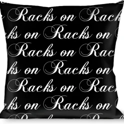 Buckle-Down Throw Pillow - RACKS ON RACKS Black/White