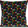 Buckle-Down Throw Pillow - Suits $$$ Black/Multi Color