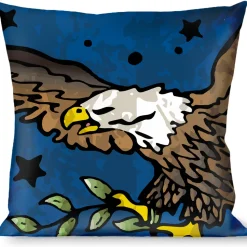 Buckle-Down Throw Pillow - Truth and Justice C/U Blue