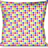 Buckle-Down Throw Pillow - Diamonds White/Multi Neon