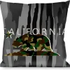 Buckle-Down Throw Pillow - CALIFORNIA/Flag Bear Black/Camo Gray/Camo Olive
