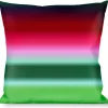 Buckle-Down Throw Pillow - Zarape1 Horizontal Red/White/Green