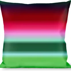 Buckle-Down Throw Pillow - Zarape1 Horizontal Red/White/Green