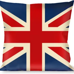Buckle-Down Throw Pillow - Vintage United Kingdom Flags