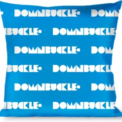 Buckle-Down Throw Pillow - BUCKLE-DOWN Shapes Turquoise/White