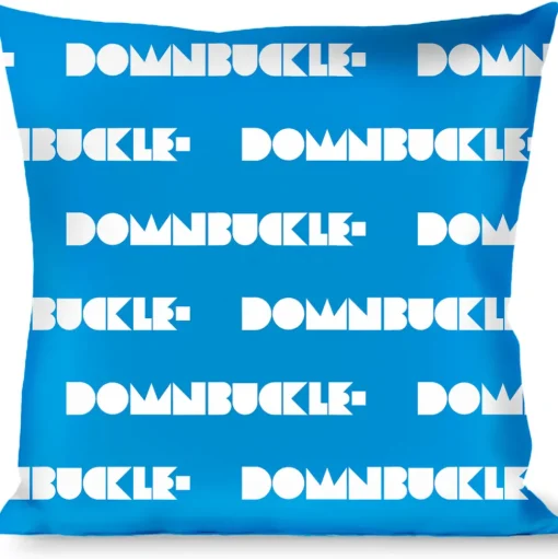 Buckle-Down Throw Pillow - BUCKLE-DOWN Shapes Turquoise/White