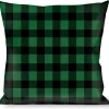 Buckle-Down Throw Pillow - Buffalo Plaid Black/Green