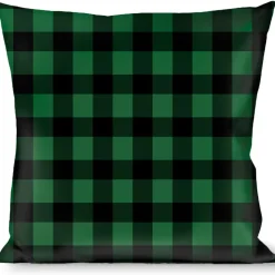 Buckle-Down Throw Pillow - Buffalo Plaid Black/Green