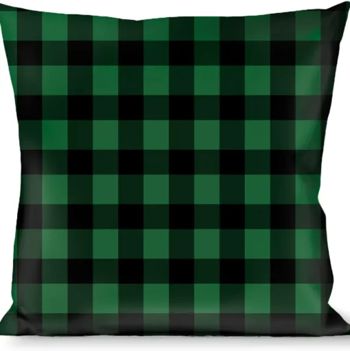 Buckle-Down Throw Pillow - Buffalo Plaid Black/Green