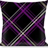 Buckle-Down Throw Pillow - Plaid Black/Purple/Gray