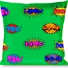 Buckle-Down Throw Pillow - Sound Effects Green/Multi Color