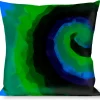 Buckle-Down Throw Pillow - Tie Dye Swirl Green/Blue/Purple