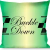 Buckle-Down Throw Pillow - Buckle-Down Cab Stripe Green/Yellow Fade