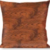 Buckle-Down Throw Pillow - Wood Grain Cherry Wood
