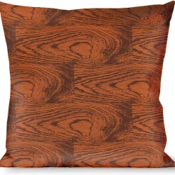 Buckle-Down Throw Pillow - Wood Grain Cherry Wood