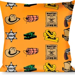 Buckle-Down Throw Pillow - Old Western Multi Color