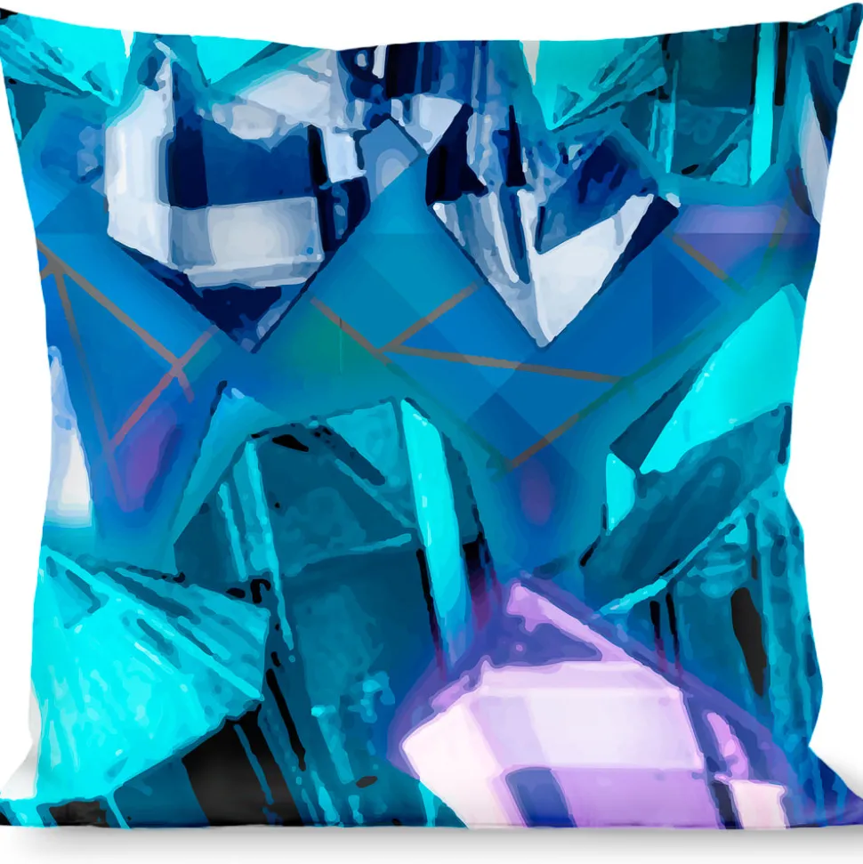 Buckle-Down Throw Pillow - Crystals2 Blues/Purples