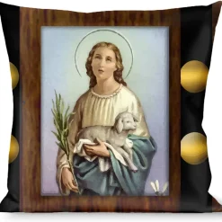 Buckle-Down Throw Pillow - Saint Blocks