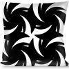 Buckle-Down Throw Pillow - Pinwheel Plumes White/Black