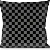 Buckle-Down Throw Pillow - Checker Black/Gray