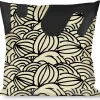 Buckle-Down Throw Pillow - Doodle1/Paint Drips Cream/Black