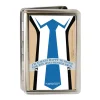 Business Card Holder - LARGE - Supernatural Castiel Tie ALWAYS HAPPY TO BLEED Quote FCG