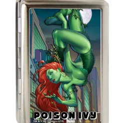 Business Card Holder - LARGE - POISON IVY Hanging Upside Down Cityscape FCG