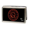 Business Card Holder - LARGE - Harry Potter THE BANK OF GRINGOTTS Logo FCG Black Red