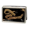 Business Card Holder - LARGE - Harry Potter I SOLEMNLY SWEAR THAT I AM UP TO NO GOOD Banner FCG Black Tan