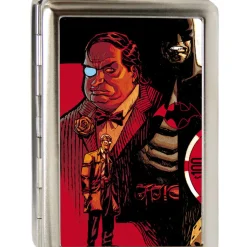 Business Card Holder - LARGE - Flashpoint Batman Issue #1 Cover Batman James Gordon Penguin Cover Pose FCG Reds Black