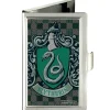 Business Card Holder - SMALL - Harry Potter SLYTHERIN Crest FCG Green Gray