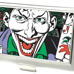 Business Card Holder - SMALL - Joker Face w Pistol CLOSE-UP FCG