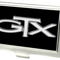 Business Card Holder - SMALL - Plymouth GTX Emblem FCG Black Silver Fade White